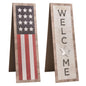 Wood 31.5" Reversible Welcome or Flag Porch Decor