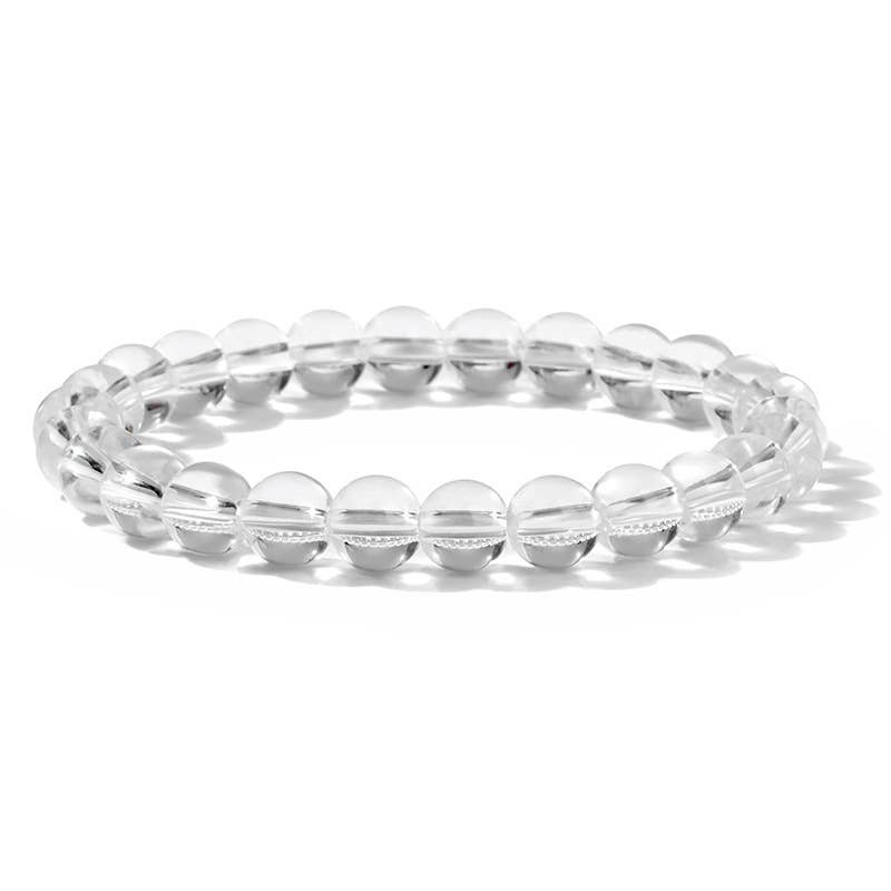 8MM Elastic Natural Stone Bracelets: Indian agate