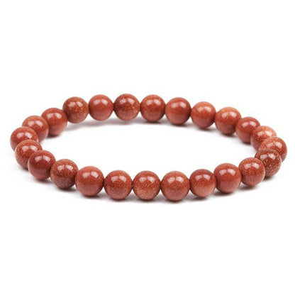 8MM Elastic Natural Stone Bracelets: Indian agate