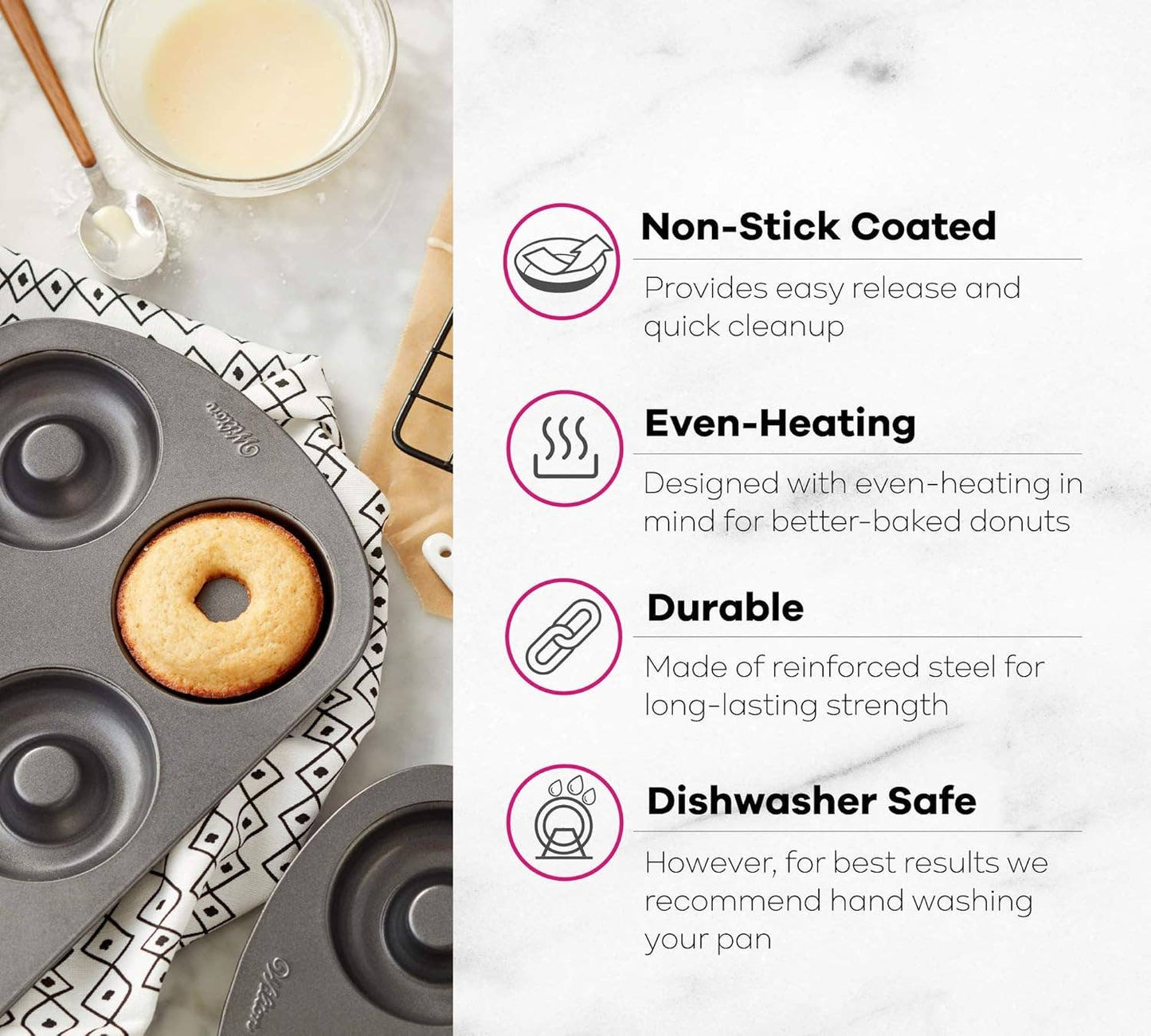 Wilton Non-stick 6-cavity Donut Baking Pan 12.5"x 8"
