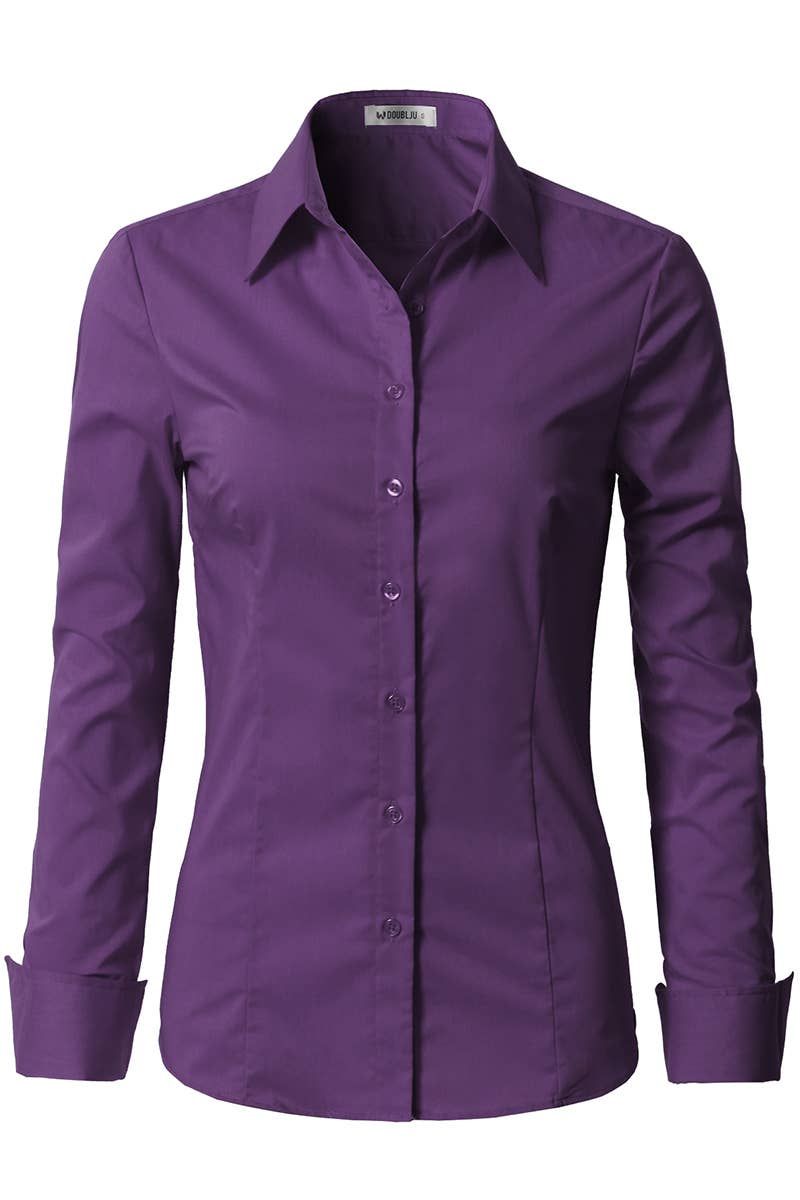 Button Down Long Sleeve Collared Shirt