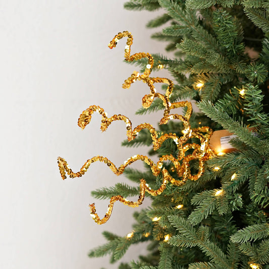 24in Fancy Spiral Stem Spray-Gold