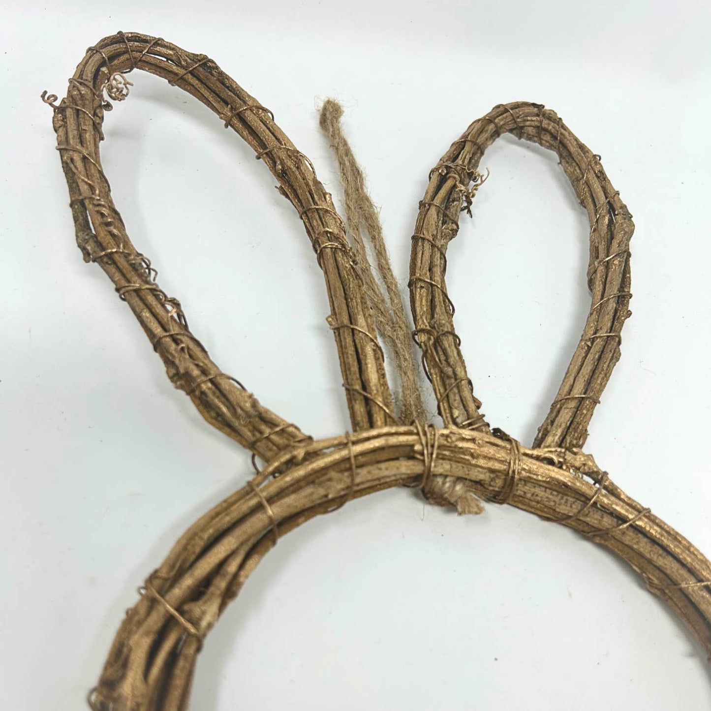 Metallic Brushed Shabby Chic Vine Bunny 20.5"