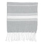 Small Turkish Cotton Beach Towel - Grey
