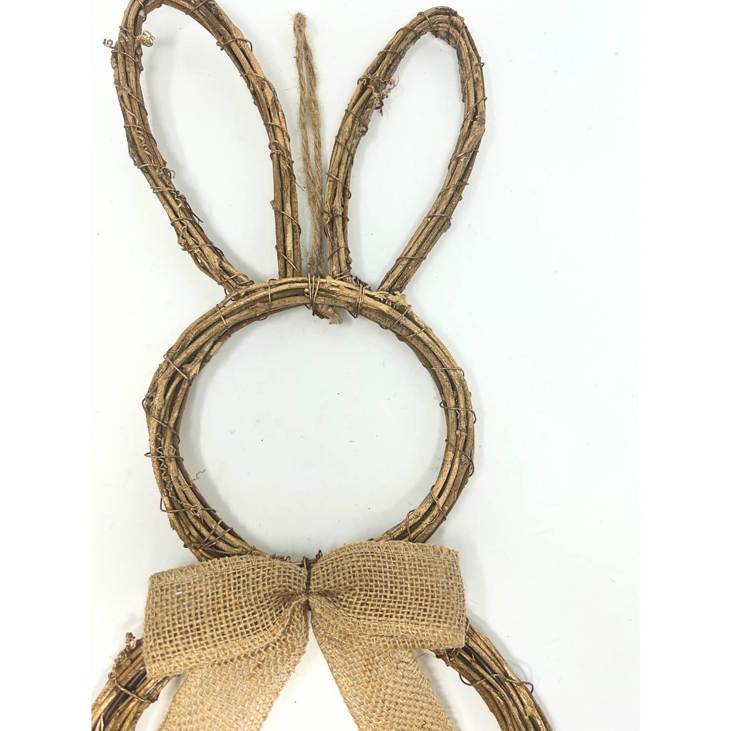 Metallic Brushed Shabby Chic Vine Bunny 20.5"