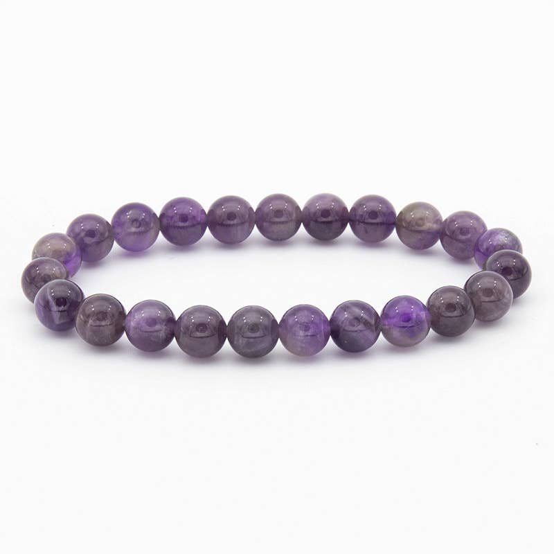 8MM Elastic Natural Stone Bracelets: Indian agate