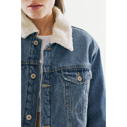 Kancan Trucker Sherpa Jean Jacket