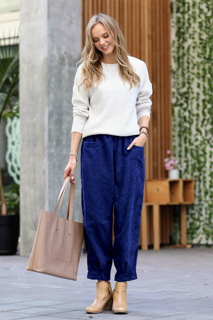 Corduroy Front pocket Baggy Pants