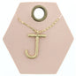 16" Gold Chain Necklace, Initial "J", 3" Ext.