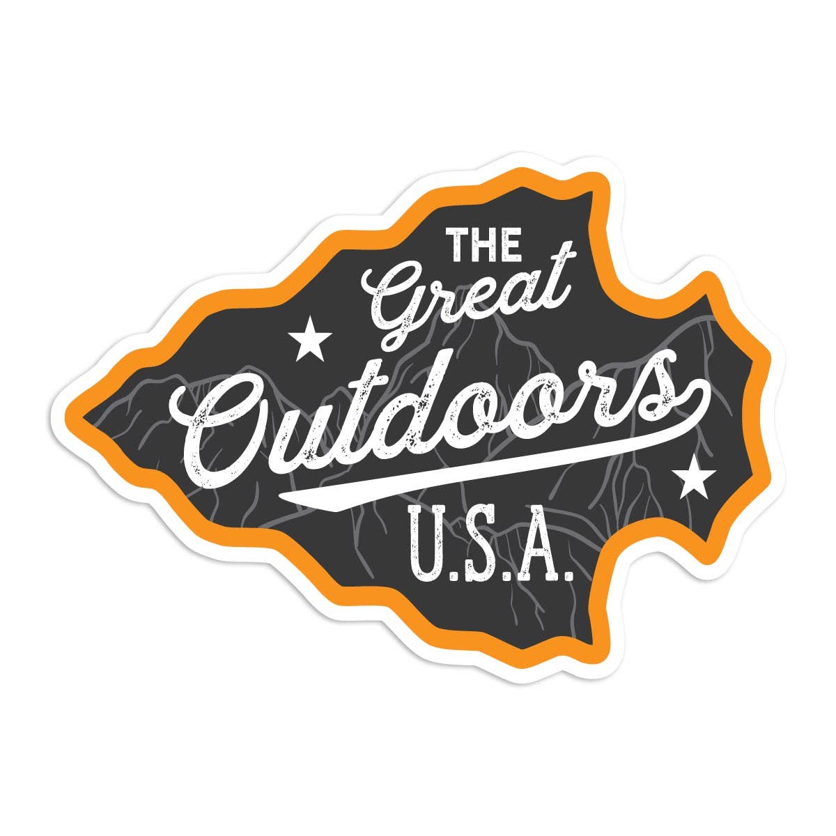 Great Outdoors Die Cut Vinyl Sticker