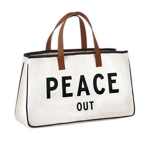 Santa Barbara Canvas Tote - Peace Out