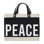 Santa Barbara Black Mini Market Tote - Peace