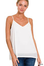 Swiss Dot Adjustable Strap Cami (Lined)