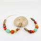 Bohemian Wood Beads Ceramic Beads Hoop Earrings