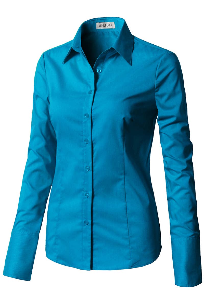 Button Down Long Sleeve Collared Shirt