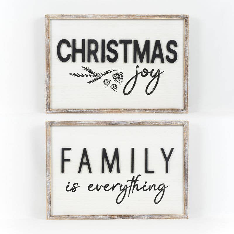 24x16x1.5 wood framed (CHRISTMAS/family)