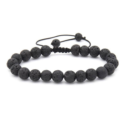 8MM Elastic Natural Stone Bracelets: Indian agate