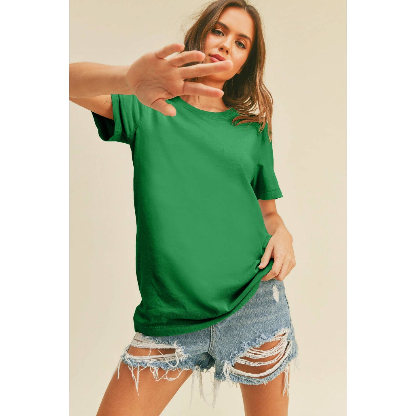 Regular Fit Tee: TAN, XL