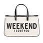 Santa Barbara Canvas Tote - Weekend I Love You