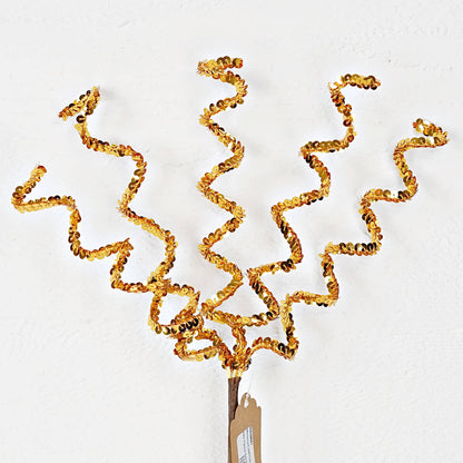 24in Fancy Spiral Stem Spray-Gold