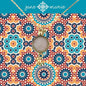 16" White Sun Stone Necklace with Gold Dangles, 3" Ext.