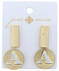 Stud "A" Set, 2-Tone Disc and Gold Rectangle Earring