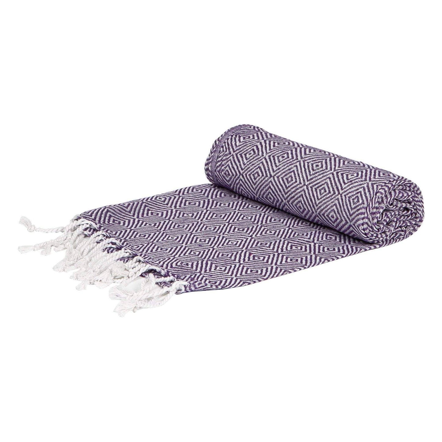 Turkish Cotton Towel - Diamond - Violet