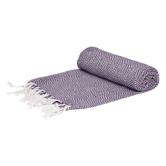 Turkish Cotton Towel - Diamond - Violet