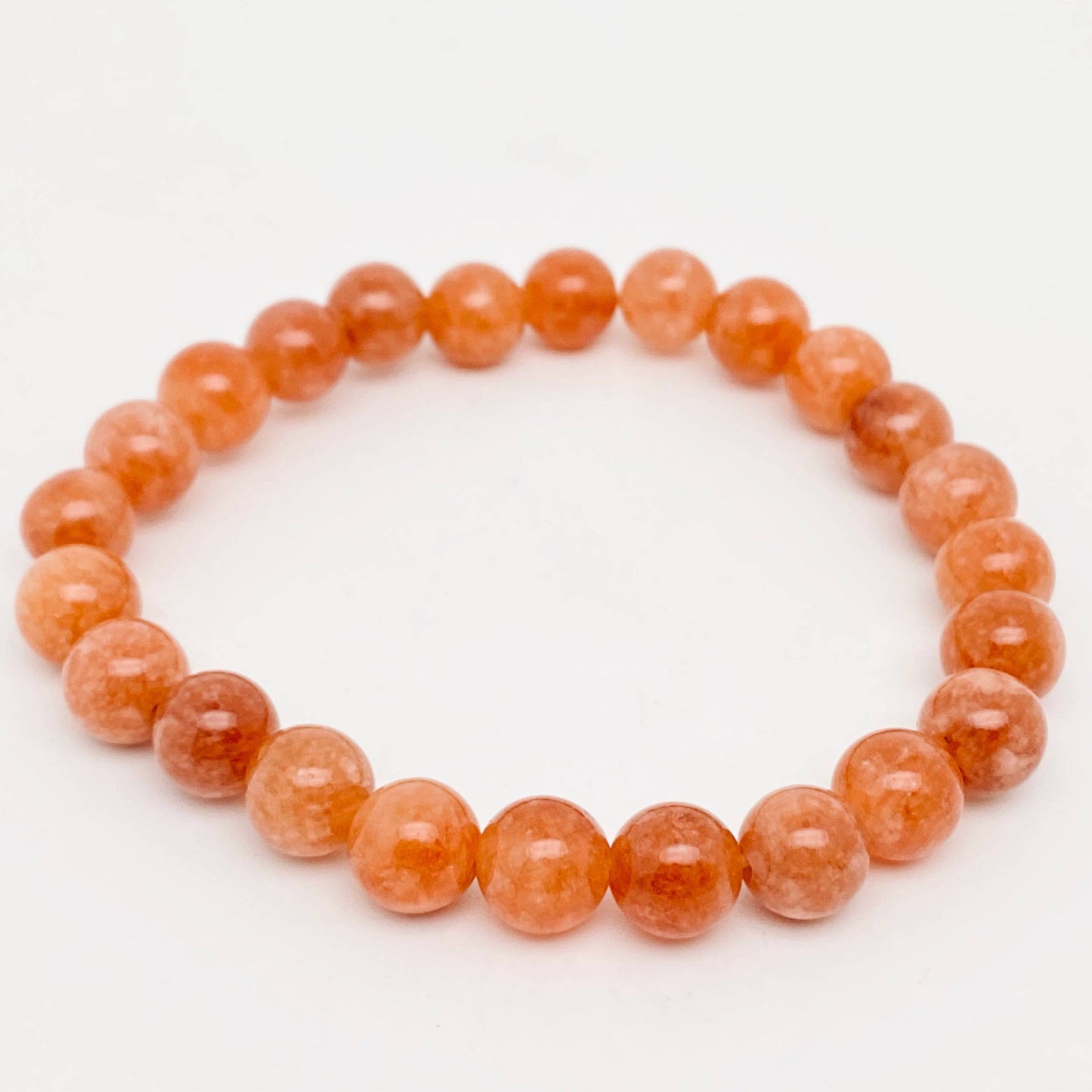 8MM Elastic Natural Stone Bracelets: Indian agate
