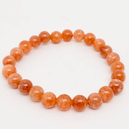 8MM Elastic Natural Stone Bracelets: Indian agate