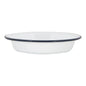 Argon Tableware White Enamel Deep Bowl - 22.5cm - Navy