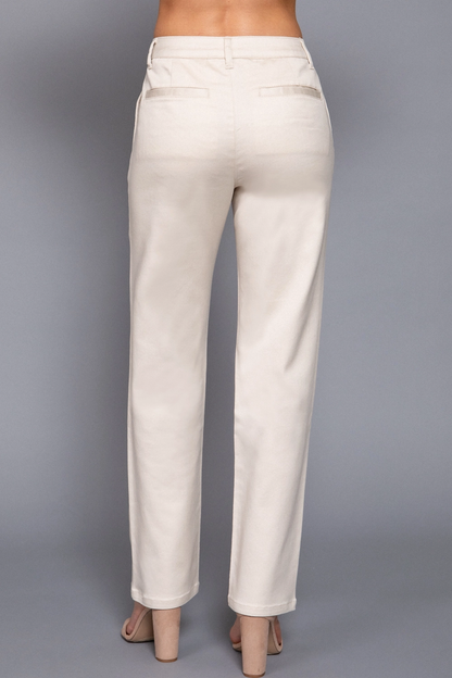Straight Fit Twill Long Pants
