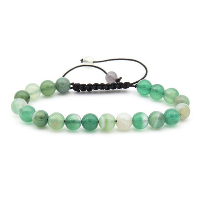 8MM Elastic Natural Stone Bracelets: Indian agate