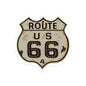 Vinyl Sticker Route 66 Sign, Letterpress