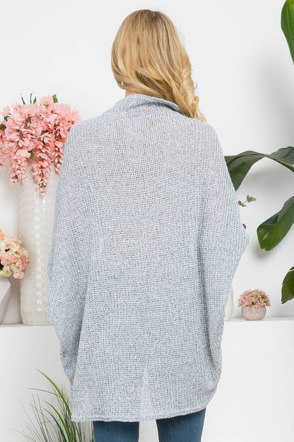 Plus Size Dolman Sleeve Open Front Cardigan