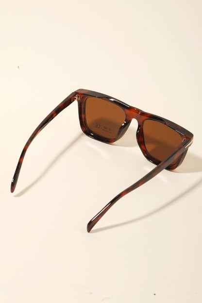 Acetate Frame Square Lens Sunglasses Set: MULTI