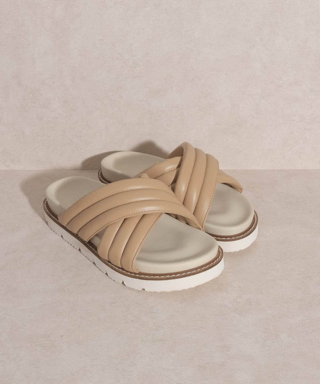 The Grace Tan | Puffed Strap Slide