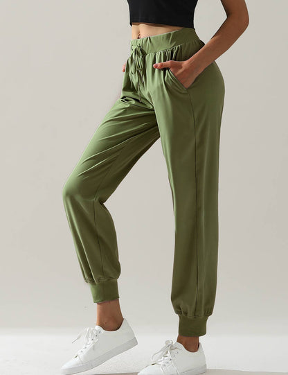 Elastic Band Waist With Side Pocket Pants