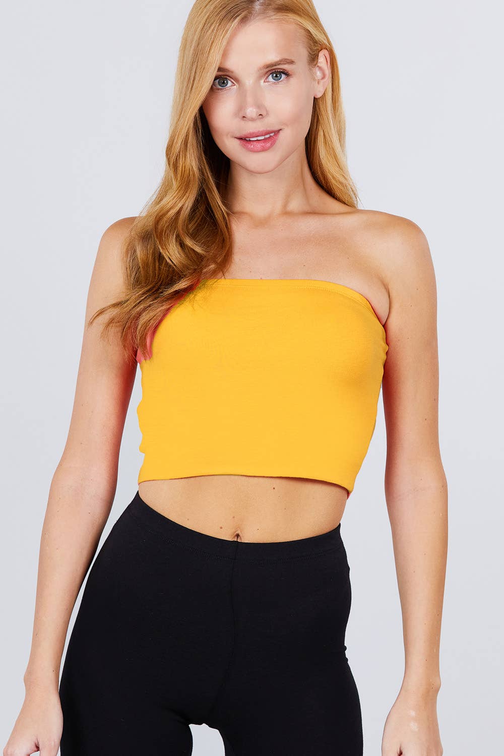 Fitted Crop Tube Cotton Spandex Top