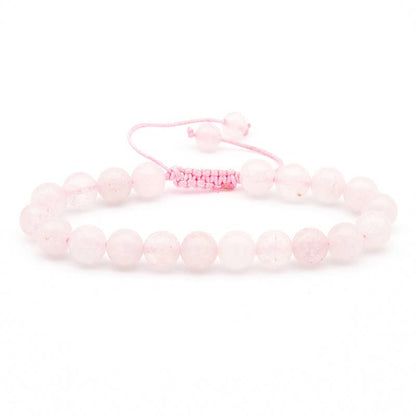 8MM Elastic Natural Stone Bracelets: Indian agate