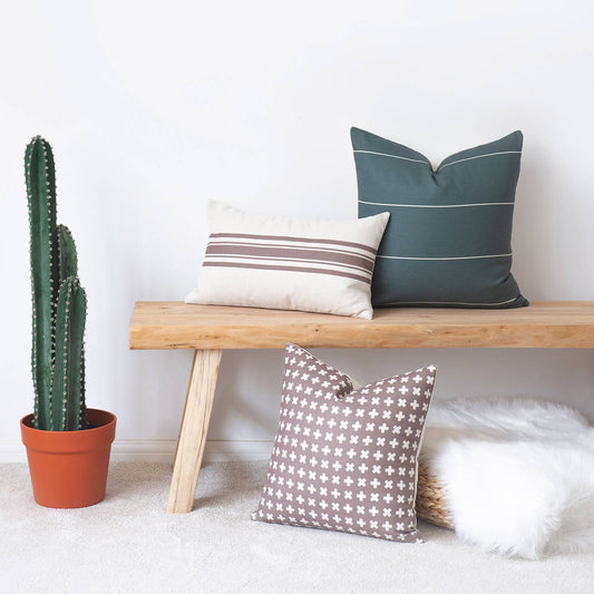 Modern Boho Lumbar Throw Pillow Cover,Moss Green