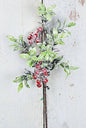 15in Snowy Laurel Red Berry