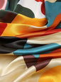 LEAF PRINT SILKY FEEL BANDANA SCARF