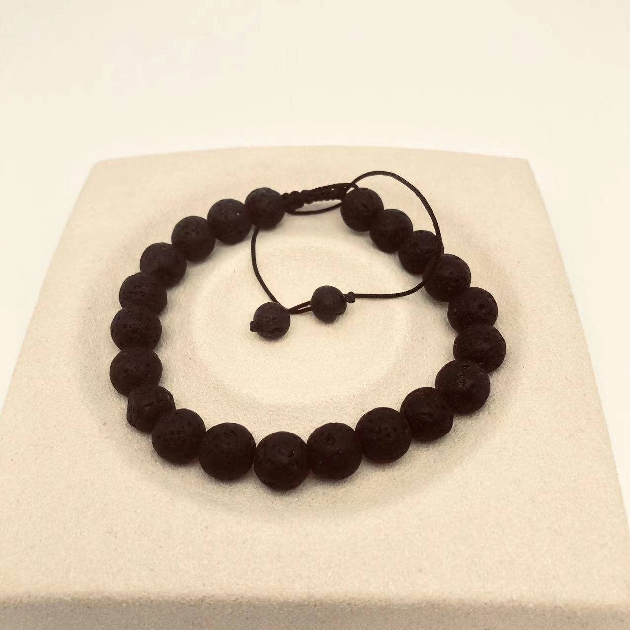 8MM Elastic Natural Stone Bracelets: Indian agate