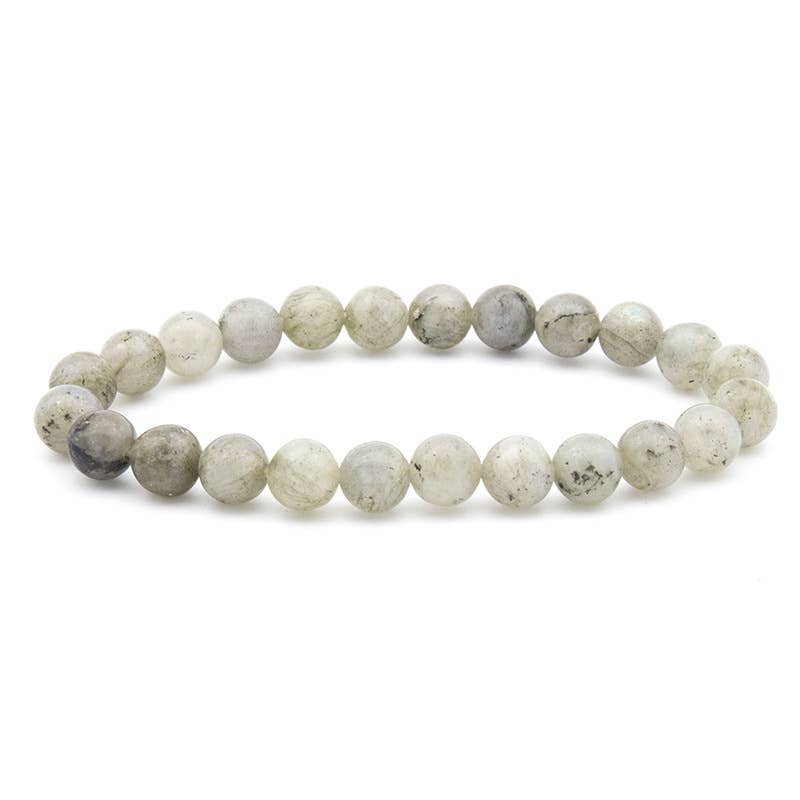 8MM Elastic Natural Stone Bracelets: Indian agate