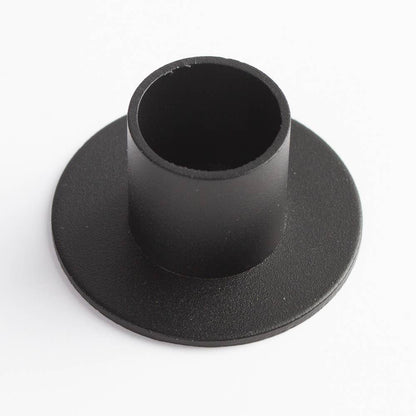 2" Black Metal Round Taper Candle Holder