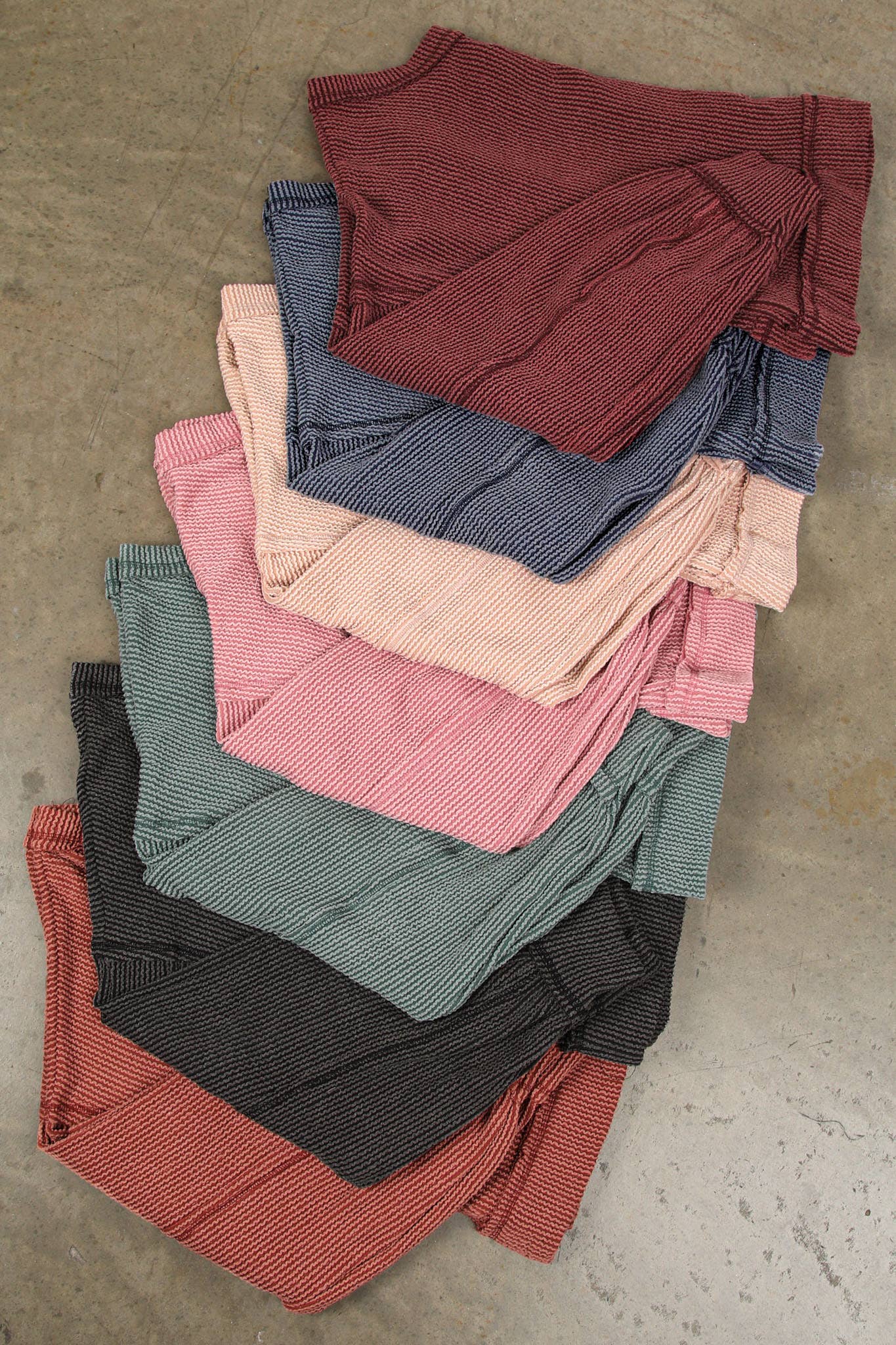 Two Tone Otto Ribbed Oversized Soft Top