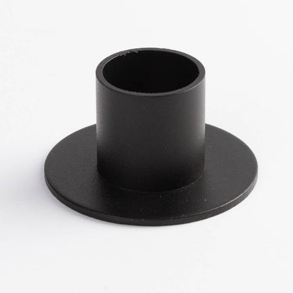 2" Black Metal Round Taper Candle Holder