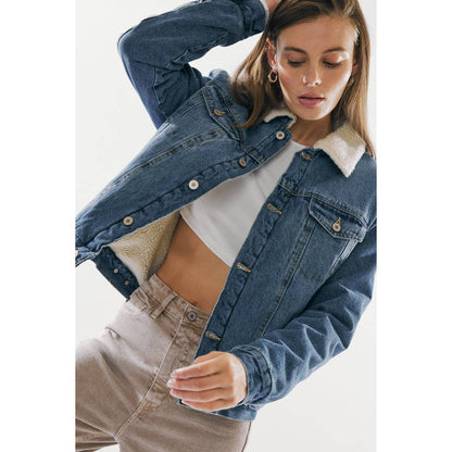 Kancan Trucker Sherpa Jean Jacket