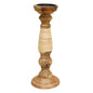 Natural Interiors Mango Wood Candlestick, 35cm.